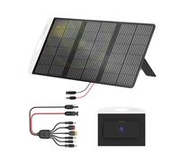 Panneau solaire pliable 100 W avec cellule solaire monocristalline ETFE pour station d'alimentation, chargeur solaire avec prise de panneau solaire MC4/6 en 1, support réglable, étanche IP65, pour