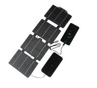 Panneau solaire pliable - 14 W - Sortie USB-A de type C - Chargeur solaire portable - Étanche IPX6 - ETFE - Chargeur solaire flexible pour centrale électrique, téléphone, ordinateur portable, camping