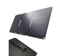 Panneau Solaire Pliable 22W Fusion Core 22 Sunslice, Triple Sortie USB-A USB-C DC 5521, Charge Rapide 18W, léger 465g, idéal Camping, Van Life, randonnée, Compatible Smartphones, tablettes, Batteries