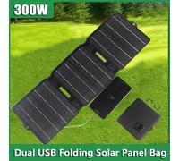Panneau solaire pliable 300W, double USB, sac pliable, cellule solaire, chargeur de batterie externe extérieure pour téléphone portable, Camping, randonnée, escalade Foldable solar panel