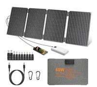 【Panneau Solaire Pliable 60W 18V】KWODE 60W Panneau Solaire Portable, ETFE IP67 Camping Chargeur Solaire Portable Puissant DC+USB3.0+Type-C Panneau PV pour Petit Générateur, Téléphone, Batterie Externe