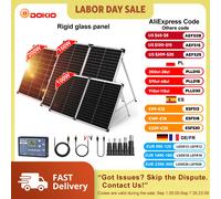 Panneau solaire pliable Dokio pour camping-car, système hors réseau, monocristallin 100W 160W 200W avec contrôleur 12V 100W