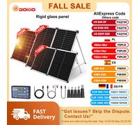 Panneau solaire pliable Dokio pour camping-car, système hors réseau, monocristallin 100W 160W 200W avec contrôleur 12V 200W