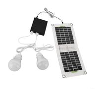 Panneau solaire pliable, lampe de camping portable 30 W avec double USB 12 V 5 V pour le chargement (ensemble complet)