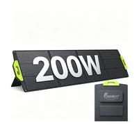 Panneau solaire pliable monocristallin 200W, haut rendement 23,4% revêtement ETFE étanche, compatible avec 98% stations d'énergie portables du marché camping hors réseau SP200+F2400 Green