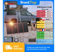 Dokio-Panneau solaire portable et pliable, 18V, 100/160/200/300 W, avec contrôleur 12V pour charger la batterie, adapté au camping 300W solar panel set