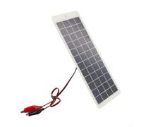 Panneau solaire polycristallin 10 W 12 V avec clip pour charge de batterie 9-12 V - Cellule légère d'efficacité de 19,5 % pour lampes de jardin