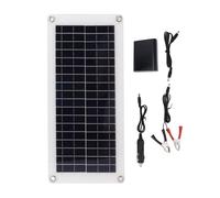 Panneau Solaire Polycristallin 10W 18V avec Batterie, Kit Portable et Efficace - Charge Rapide, Boîtier Batterie Intégré, Usage Auto et Éclairage Extérieur