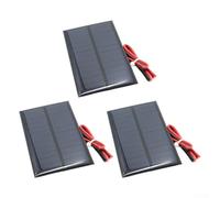 Panneau solaire polycristallin 6 V 1 W pour projets scientifiques de bricolage, expériences éducatives d'énergie solaire, lampes de pelouse et chargeurs mobiles - 110 x 6 (3 pièces)