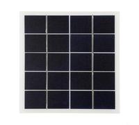 Panneau solaire polycristallin 7 W 5 V, module solaire portable en silicium cristallin pour jardin, pour l'éclairage, les petits systèmes domestiques et l'alimentation en plein air, noir