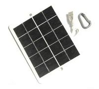Panneau solaire polycristallin compact de 3 W avec port USB et mousqueton pour kit d'alimentation de voyage