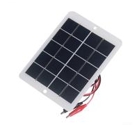 Panneau solaire polycristallin portable 10 W 5 V avec clip, étanche pour chargement de batterie de 3,7 à 5 V, éclairage extérieur, lampes, ventilateurs, pompes, jardin, camping
