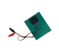 Panneau solaire portable 10 W 12 V pour charge de batterie extérieure 9-12 V, kit de charge solaire en silicone polycristallin avec clips, noir 110 x 136 mm pour lampes