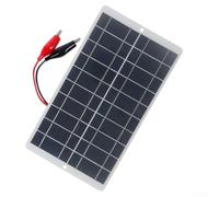 Panneau solaire portable 10 W 5 V avec clip pour camping en plein air projets de bricolage, chargeur monocristallin étanche pour batteries, lumières et pompes