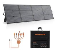Panneau solaire portable 220W, IP67 étanche 40V monocristallin Panneau solaire pliable Sauvegarde d'énergie, Kit chargeur solaire durable pour station d'énergie RV Camping Off Grid Pêche