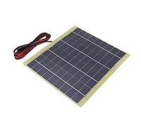 Panneau Solaire Portable 6W 18V, Module de Panneau Solaire, Chargeur de Batterie à Haute Efficacité avec Cellule Polysilicium et Fil de 1.5m pour Lampadaire de Jardin, Éclairage Pu