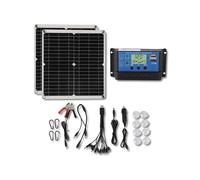 Panneau solaire portable, chargeur solaire USB double port, charge rapide 10W, panneau monocristallin IP65, randonnée camping voyage, noir