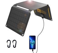 Panneau Solaire Portable Etfe 20 W, Chargeur De Panneau Solaire Pliable Avec Qc3.0 (18 W), Port Dc, Panneau Solaire Monocristallin Étanche Ip67 Pour Smartphones Samsung Galaxy, Camping,[X4405]