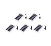 Panneau solaire portable léger 2 W 5 V chargeur USB pour camping, voyage, activités de plein air et gadgets (5 pièces)