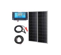 VEVOR Kit Panneau Solaire Monocristallin 200 W Panneaux Solaires 2PCS + Contrôleur de Charge Module PV Monocristallin à Haute Efficacité 23 % Étanche IP68 pour Maison, Camping-car, Bateau, Hors-réseau