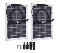 Panneau solaire portable monocristallin 2x15W, semi - flexible, 38x28 cm - Haute efficacité 18 V avec conversion élevée, performance optimale même en faible luminosité, léger et