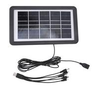 Panneau solaire portable monocristallin 4,5 W IP68 Chargeur solaire imperméable avec un câble de connecteur de 1 à 5 pour les activités de randonnée de randonnée en camping