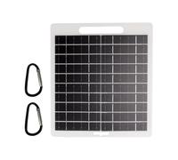 Panneau solaire portable - Panneau de charge solaire avec port DC et USB | 10 W Monocristallin 5-12 V Équipement de survie avec pour randonnée, randonnée, alpinisme,