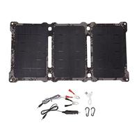 Panneau Solaire Portable Pliable 30W, 18V 5V Monocristallin, Léger et Compact - Chargement USB et DC Rapide, Idéal pour Camping, Randonnée et Activités Extérieures (Colorée)