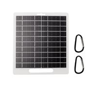 Panneau Solaire Portable Pour Le Camping Panneau Solaire Avec Connexion | Équipement monocristallin 5-12 V de 10 W avec mousqueton pour randonnée, randonnée pédestre, montagne et camping-car