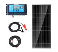 Panneau Solaire Portable - VEVOR - Kit de Panneau Solaire Monocristallin 100 W 12 V et Contrôleur de Charge