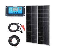 Panneau Solaire Portable - VEVOR - Lot de 2 Panneaux Solaires Monocristallins 200 W et Contrôleur de Charge
