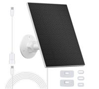 Panneau solaire pour appareil photo eufy 5 W - Panneau solaire pour Eufy E, 2C/2C Pro, 2/2Pro, E20/E40, Solo, projecteur SoloCam, IP65 étanche pour Eufy avec port micro USB et (5 W noir)