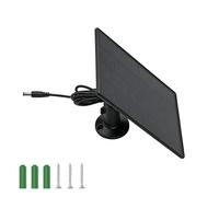 Panneau solaire pour caméra, chargeur solaire 3 W 6 V pour caméra de surveillance extérieure, panneau solaire résistant aux intempéries avec connecteur CC et câble de 2 m, compatible avec caméra Ring