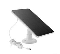 Panneau solaire pour caméra de sécurité 4 W 5 V USB étanche IP65 anneau d'alimentation continue pour caméra de sécurité Eufy pour Wyze Support de caméra rechargeable Blanc (Blanc - Taille L)