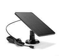 Panneau solaire pour caméra de sécurité 4 W 5 V USB étanche IP65 anneau d'alimentation continue pour caméra de sécurité Eufy pour Wyze Support de caméra rechargeable Blanc (Noir - Taille S)