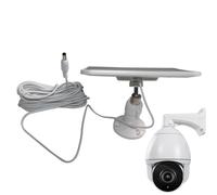 Panneau solaire pour caméra de sécurité | Accessoire solaire imperméable | Chargeur USB de 20 W pour caméra d'extérieur, maison, extérieur, de véhicules, jardin, arrière-cour, chantier, ferme, garage