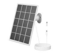 Panneau solaire pour caméra de sécurité - Chargeur 10 W 17 x 12 x 1 cm, solaire de qualité A, alimentation extérieure avec support de montage réglable | Charge durable pour caméras à batterie
