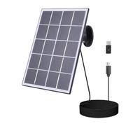 Panneau Solaire pour caméra de sécurité, Chargeur de Panneau Solaire pour caméra de sécurité | Chargeur Solaire 10W,Panneau Solaire étanche IP65 avec Support de Montage réglable à 360 ° pour lumières