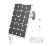Panneau solaire pour caméra de sécurité, chargeur solaire 10 W - Panneau solaire étanche IP65 avec support de montage réglable à 360° pour lampes publicitaires, ventilateurs électriques
