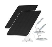 Panneau Solaire pour Caméra de Sécurité, Compatible avec les Caméras Rechargeables, Panneau Solaire pour Caméra avec Câble de 9.8ft, IP65 Waterproof(2 Pack)