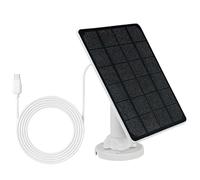 Panneau Solaire pour Caméra de Sécurité,Fixation Murale 3W/5W IP66 Étanche - Chargeur Solaire Extérieur pour Caméra - pour Maison, Villa, École, Restaurant, Hôtel, Magasin, Sonnette de
