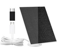 Panneau solaire pour caméra de sécurité, panneau solaire 5 W avec port micro USB et type C, panneau solaire extérieur étanche IP65 pour caméra à batterie rechargeable DC 5 V, support de montage