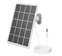 Panneau solaire pour caméra de sécurité - Panneau solaire extérieur - Batterie rechargeable réglable - Anneaux de fixation de sécurité
