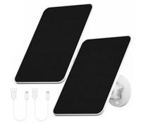 Panneau Solaire pour Caméra Eufy,5V 4W Panneau Solaire Micro USB (2 Pack) | pour eufyCam 2/2 Pro/2C/2C Pro/3/3C/E/E20/E40/L20/L40/S330, SoloCam E20/E40/S230/Spotlight,Bouchon en Caoutchouc Inclus