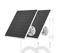 Panneau Solaire pour Caméra Eufy, 5W Chargeur Solaire pour Eufycam Compatible Avec Eufycam 3/3C/2/2C/2C Pro/E/E20/E40/L20/L40, Panneau Solaire pour Eufy Avec Port Usb-C, Adaptateur Micro Usb