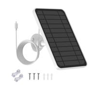 Panneau solaire pour caméra Eufy, chargeur de panneau solaire 5 V 5 W pour eufyCam 2/2 Pro, 2C/2C Pro, projecteur E20/E40, étanche IP67, adaptateur USB-C et micro USB avec support mural réglable à 360