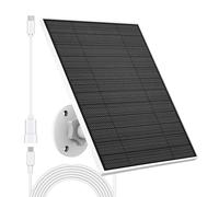 Panneau Solaire pour Caméra Extérieure Eufy, Compatible avec Eufycam, Alimentation Continue, Panneau Solaire avec Câble de Chargement 9.8ft, Etanche IP65, Support Mural Ajustable