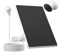 Panneau solaire pour caméra Google Nest Cam, chargeur solaire 6 W pour Google Nest Cam extérieur et intérieur (batterie), panneaux solaires pour Google Nest Cam avec câble de 3 m, étanche IP65