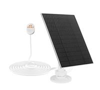 Panneau solaire pour caméra Google Nest extérieur et intérieur (version batterie), chargeur de panneau solaire 5 V 5 W avec câble de charge de 4 m, étanchéité IP65, support mural réglable, 1 paquet
