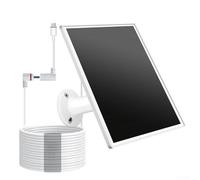 Panneau solaire pour caméras Ring avec technologie monocristalline 5 W, construction étanche, support de montage réglable et câble de 2,4 m pour une installation extérieure flexible (5 W)